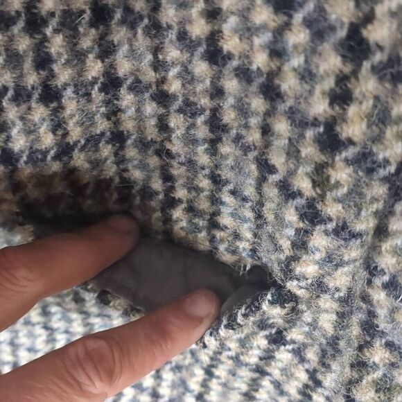 Vintage Scottish Harris Tweed 100% Wool Macy's Blazer Suit Green Brown Plaid Jac - Picture 5 of 12